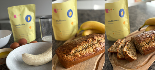 Cake met mango en banaan